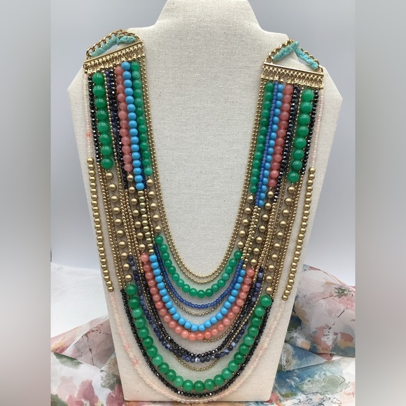 Stella &Dot Zahara  Semi Precious  Bib Necklace - Picture 1 of 4